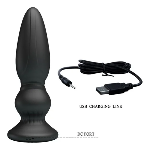 Leistungsstarker Vibrator mit Fernbedienung, Analstecker, Schwarz von Mr Play kaufen | Fesselliebe