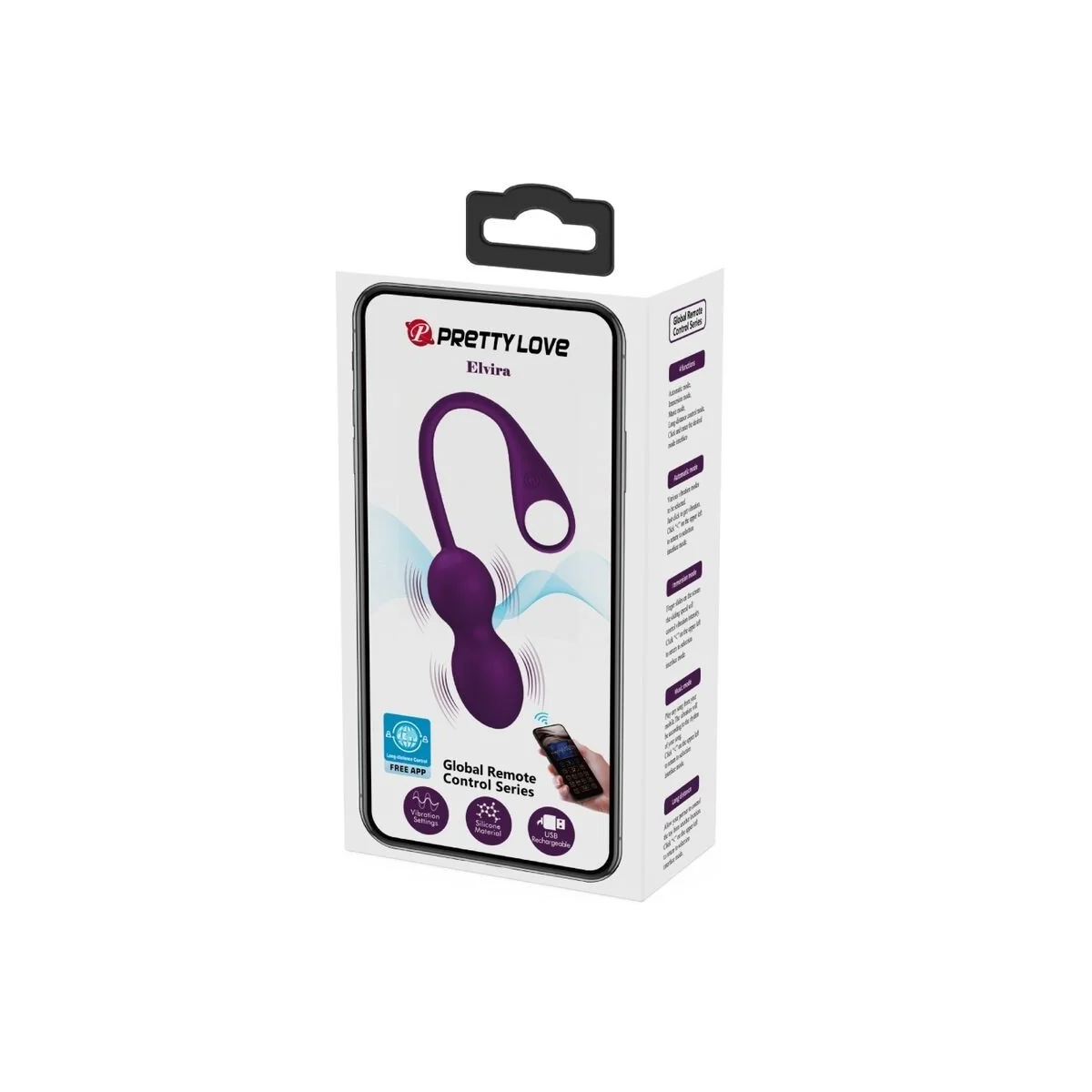Elvira Kegel Balls App mit Fernbedienung Lila von Pretty Love kaufen | Fesselliebe