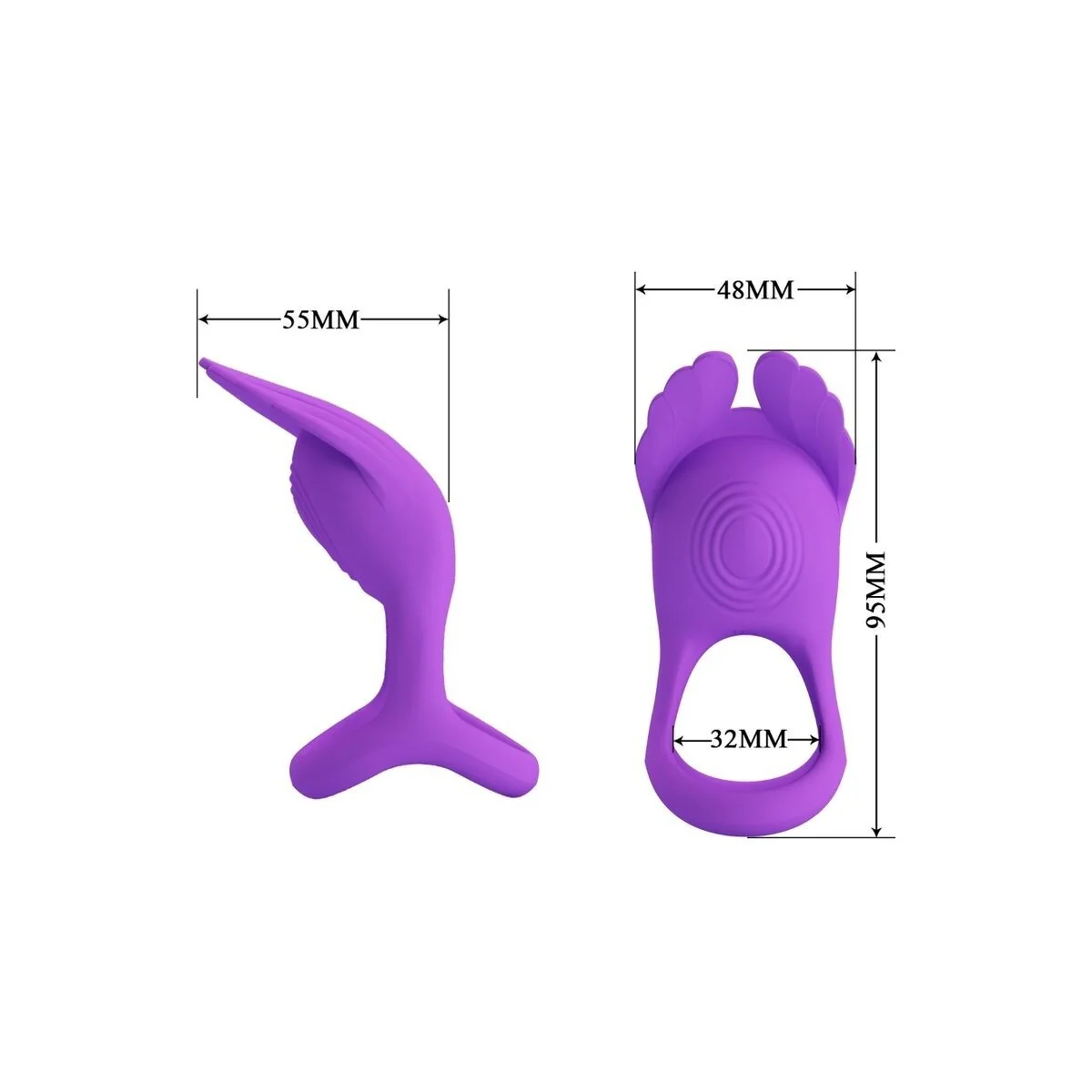Silas Vibrant Penis Ring 7 Vibrationen Lila Silikon von Pretty Love Male kaufen | Fesselliebe