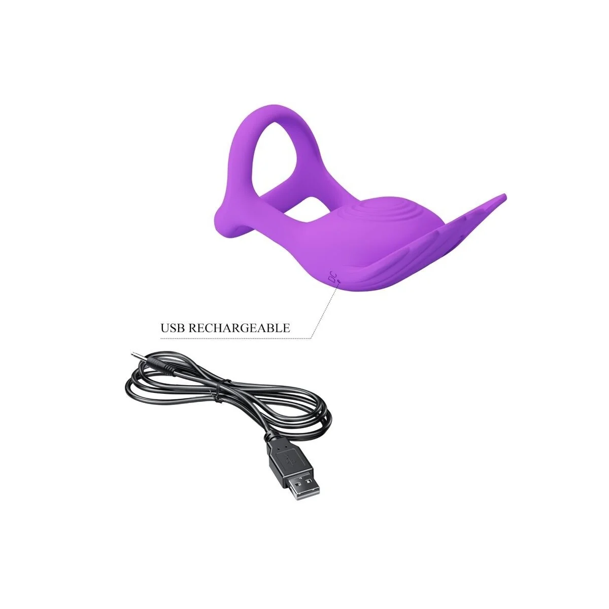Silas Vibrant Penis Ring 7 Vibrationen Lila Silikon von Pretty Love Male kaufen | Fesselliebe