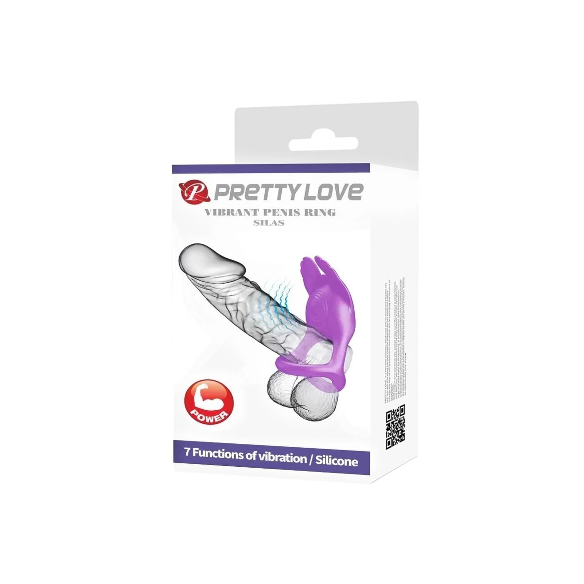 Silas Vibrant Penis Ring 7 Vibrationen Lila Silikon von Pretty Love Male kaufen | Fesselliebe