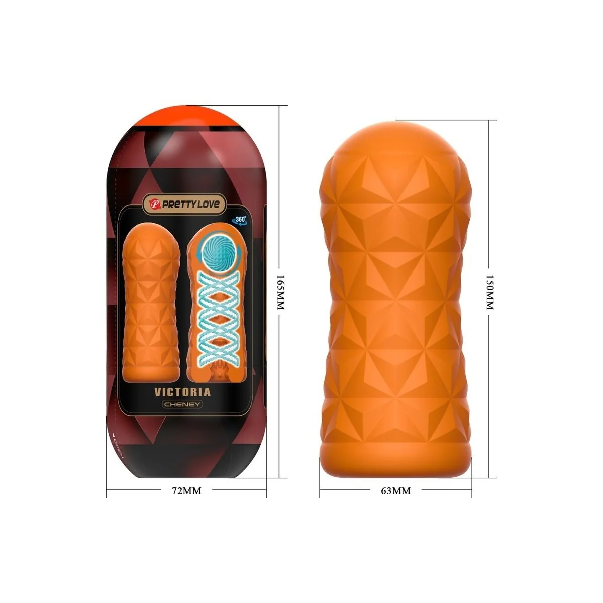Victoria Cheney Masturbator Orange von Pretty Love Male kaufen | Fesselliebe