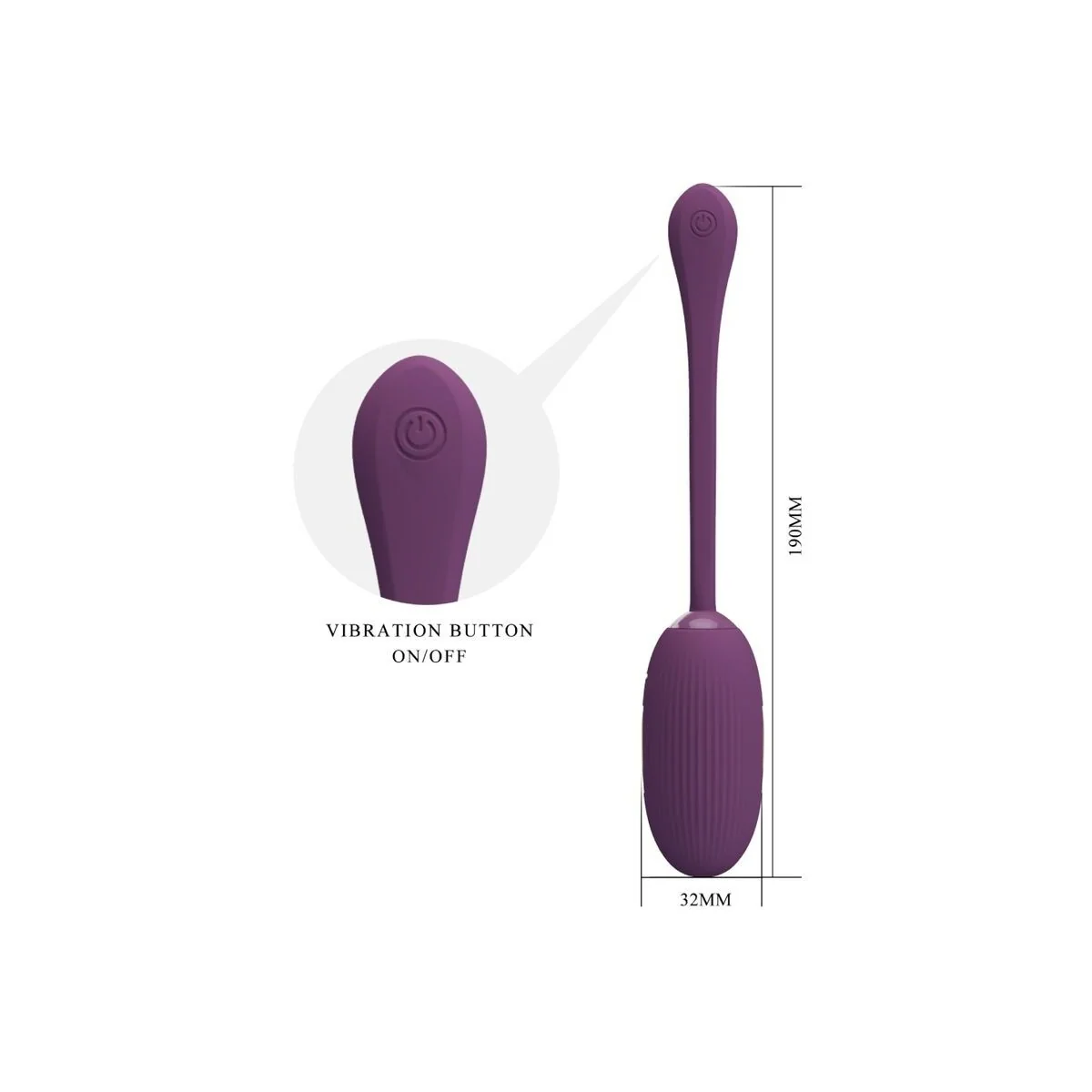 Doreen Purple wiederaufladbares Vibrations-Ei von Pretty Love Smart kaufen | Fesselliebe