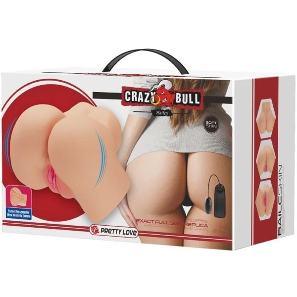 Realistischer Vagina- und Anus-Vibrator Hailey von Crazy Bull kaufen | Fesselliebe