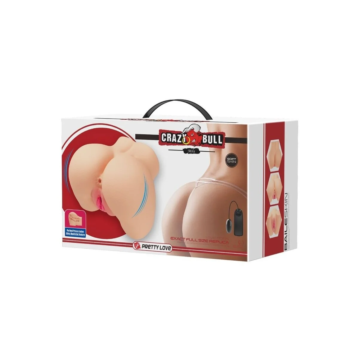 Realistischer Vagina- und Anus-Mila-Vibrator von Crazy Bull kaufen | Fesselliebe