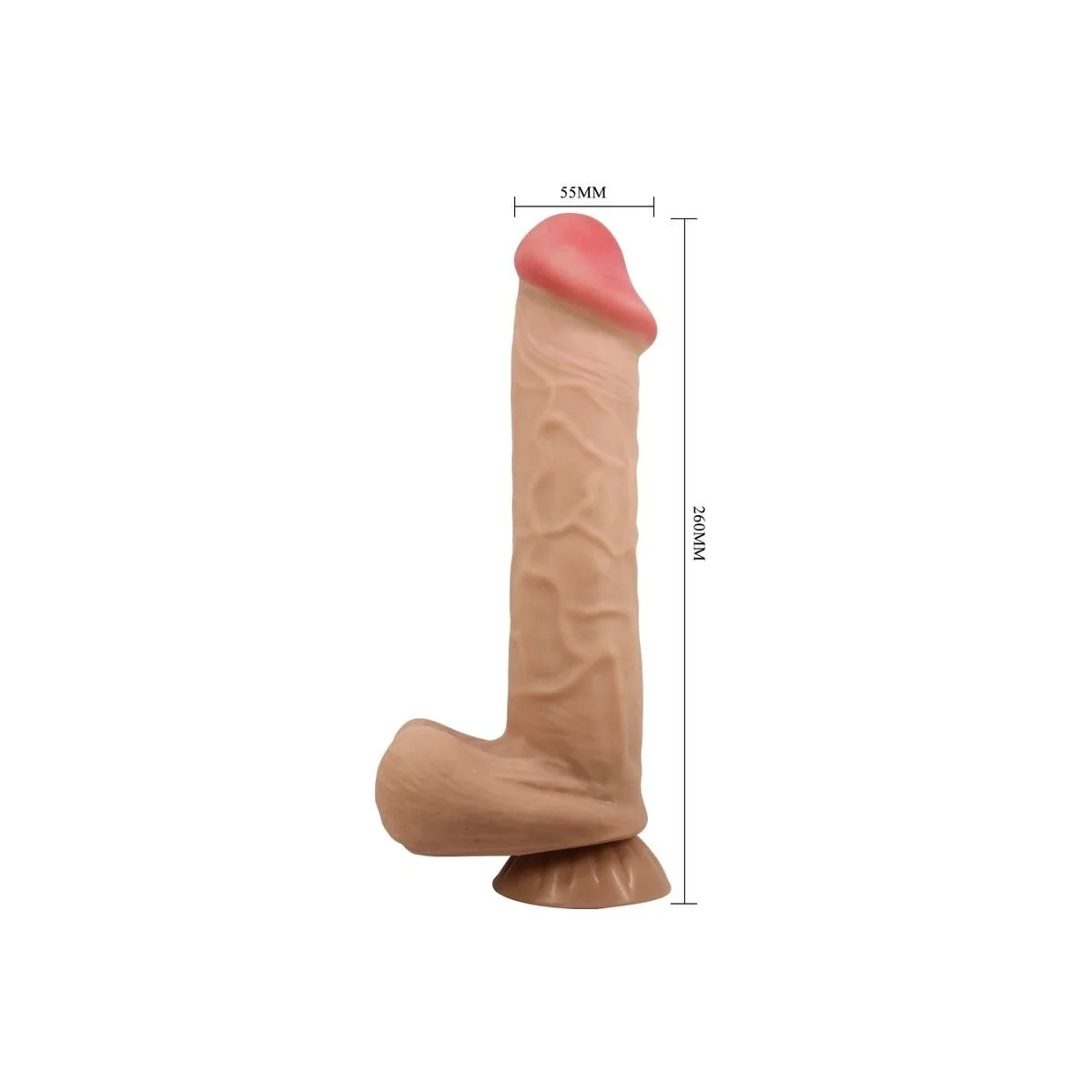 Sliding Skin Series realistischer Dildo mit Sliding Skin Saunapf Fleisch 26 cm von Pretty Love High Grade kaufen | Fesselliebe