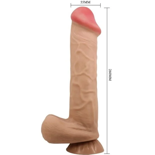 Sliding Skin Series realistischer Dildo mit Sliding Skin Saunapf Fleisch 26 cm von Pretty Love High Grade kaufen | Fesselliebe