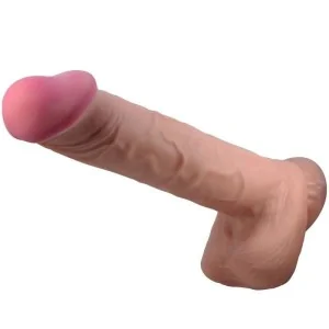 Sliding Skin Series realistischer Dildo mit Sliding Skin Saugnapf Braun 26 cm von Pretty Love High Grade kaufen | Fesselliebe