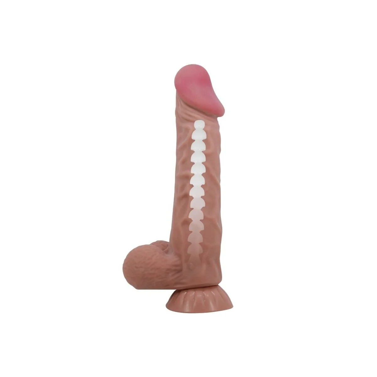 Realistischer Dildo der Sliding Skin-Serie mit Sliding Skin-Saugnapf Braun 24 cm von Pretty Love High Grade kaufen | Fesselliebe
