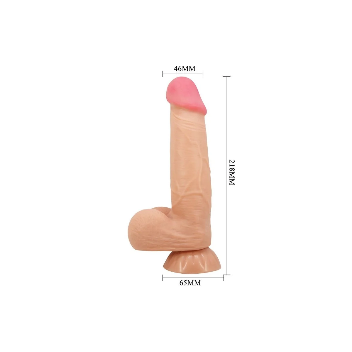 Sliding Skin Series realistischer Dildo mit Gleitendem Beige-Saugnap 21,8 cm von Pretty Love High Grade kaufen | Fesselliebe