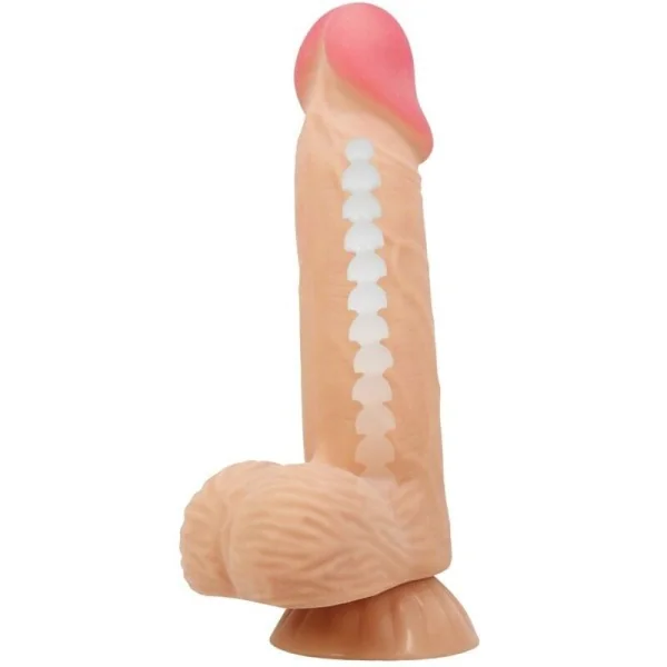 Sliding Skin Series realistischer Dildo mit Gleitendem Beige-Saugnap 20,6 cm von Pretty Love High Grade kaufen | Fesselliebe