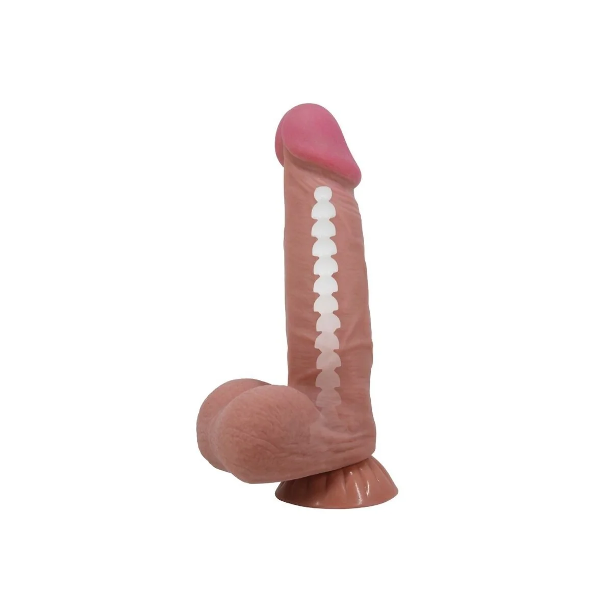 Sliding Skin Series realistischer Dildo mit Schiebendem Braunen Beigesaugnapf 20,6 cm von Pretty Love High Grade kaufen | Fesselliebe
