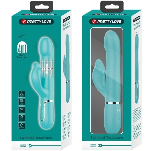 Rabbit Vibrator Pearls Aqua Green von Pretty Love Flirtation kaufen | Fesselliebe