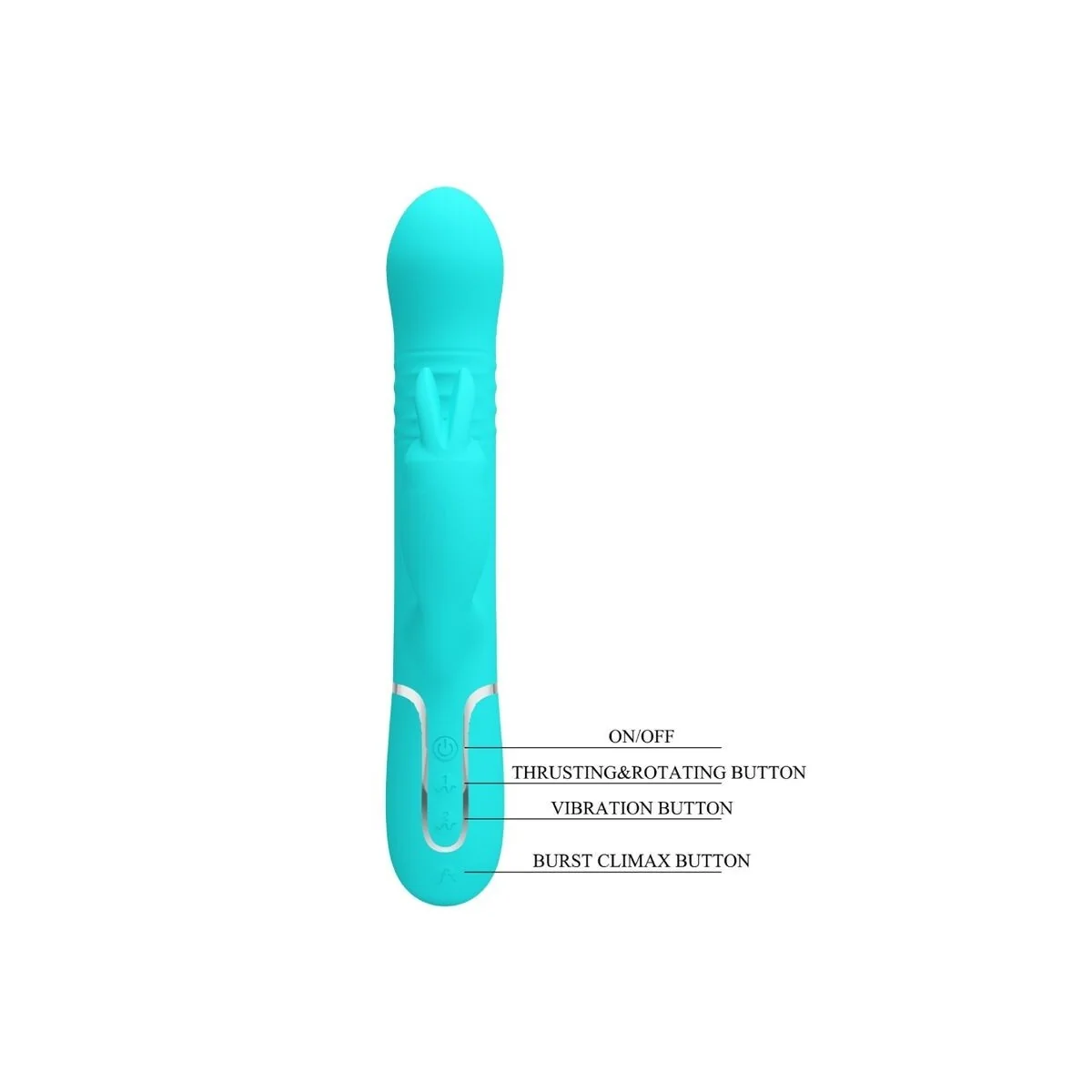 Coale Rabbit Vibrator Perlen Aquagrün von Pretty Love Flirtation kaufen | Fesselliebe