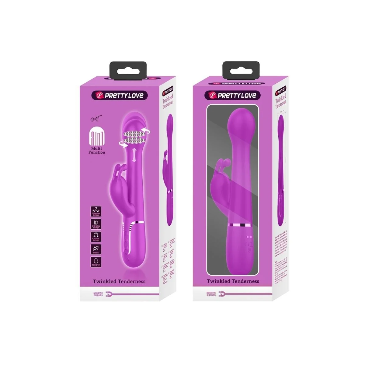 Dejon Rabbit Vibrator 3 in 1 Multifunktionsviolett von Pretty Love Flirtation kaufen | Fesselliebe