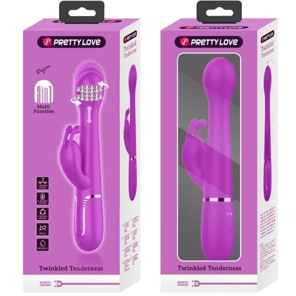 Dejon Rabbit Vibrator 3 in 1 Multifunktionsviolett von Pretty Love Flirtation kaufen | Fesselliebe