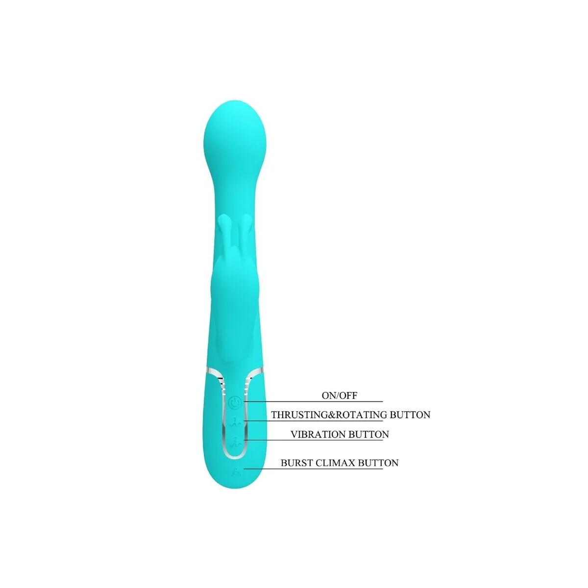 Dejon Rabbit Vibrator 3 in 1 Multifunktions-Aquagrün von Pretty Love Flirtation kaufen | Fesselliebe