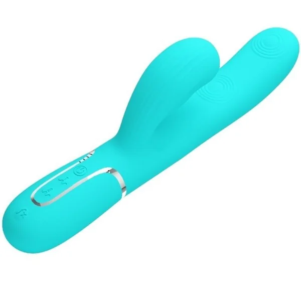 Perlita Multifunktions-3-In-1-G-Punkt-Vibrator Aqua Grün von Pretty Love Flirtation kaufen | Fesselliebe
