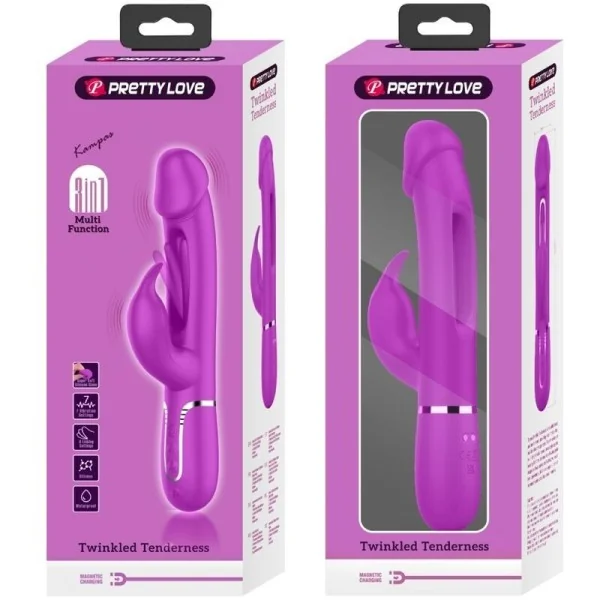 Dejon Rabbit Vibrator 3 in 1 Multifunktions Fucsia von Pretty Love Flirtation kaufen | Fesselliebe