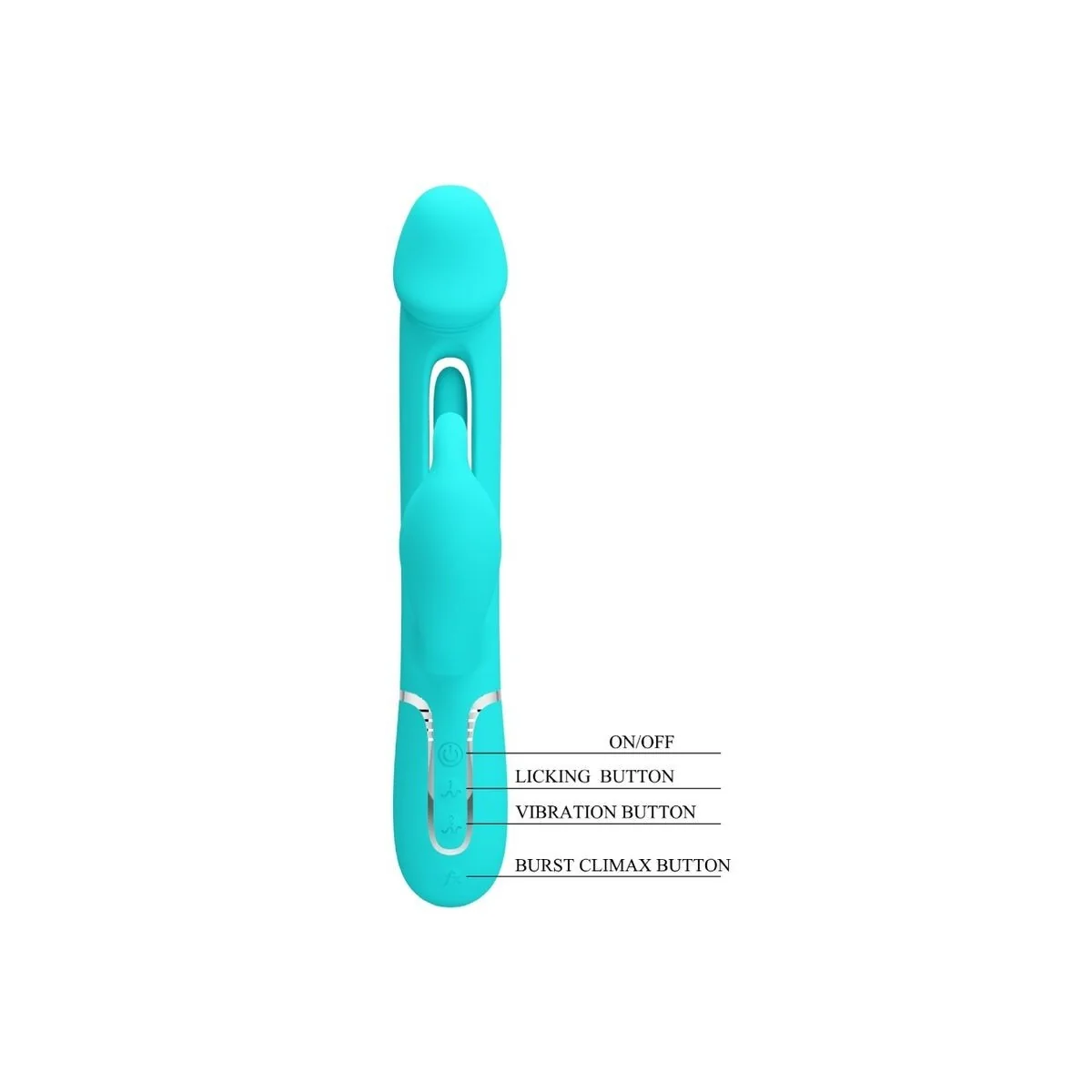 Dejon Rabbit Vibrator 3 in 1 Multifunktions-Aquagrün von Pretty Love Flirtation kaufen | Fesselliebe