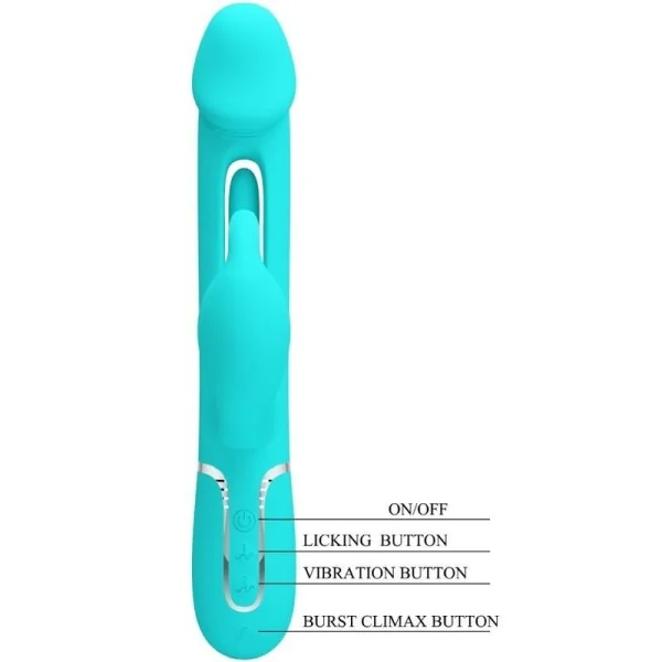 Dejon Rabbit Vibrator 3 in 1 Multifunktions-Aquagrün von Pretty Love Flirtation kaufen | Fesselliebe