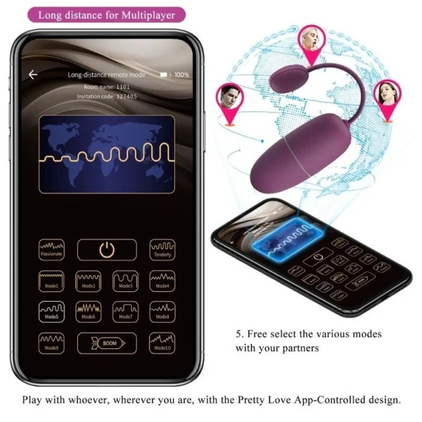 Nymph Vibrierendes Ei App-Gesteuert Lila von Pretty Love Bottom kaufen | Fesselliebe