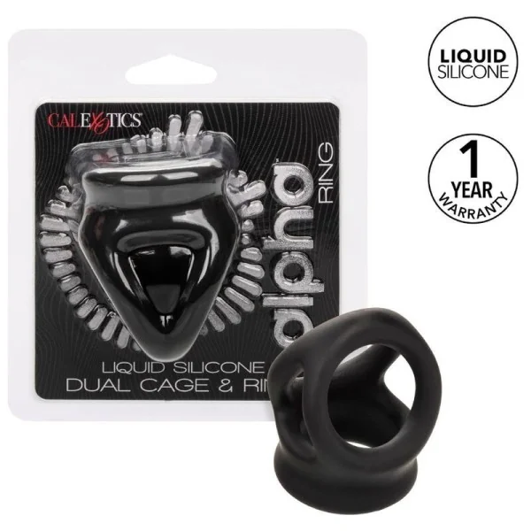 Alpha Dual Cage Ring Schwarz von Calexotics kaufen | Fesselliebe
