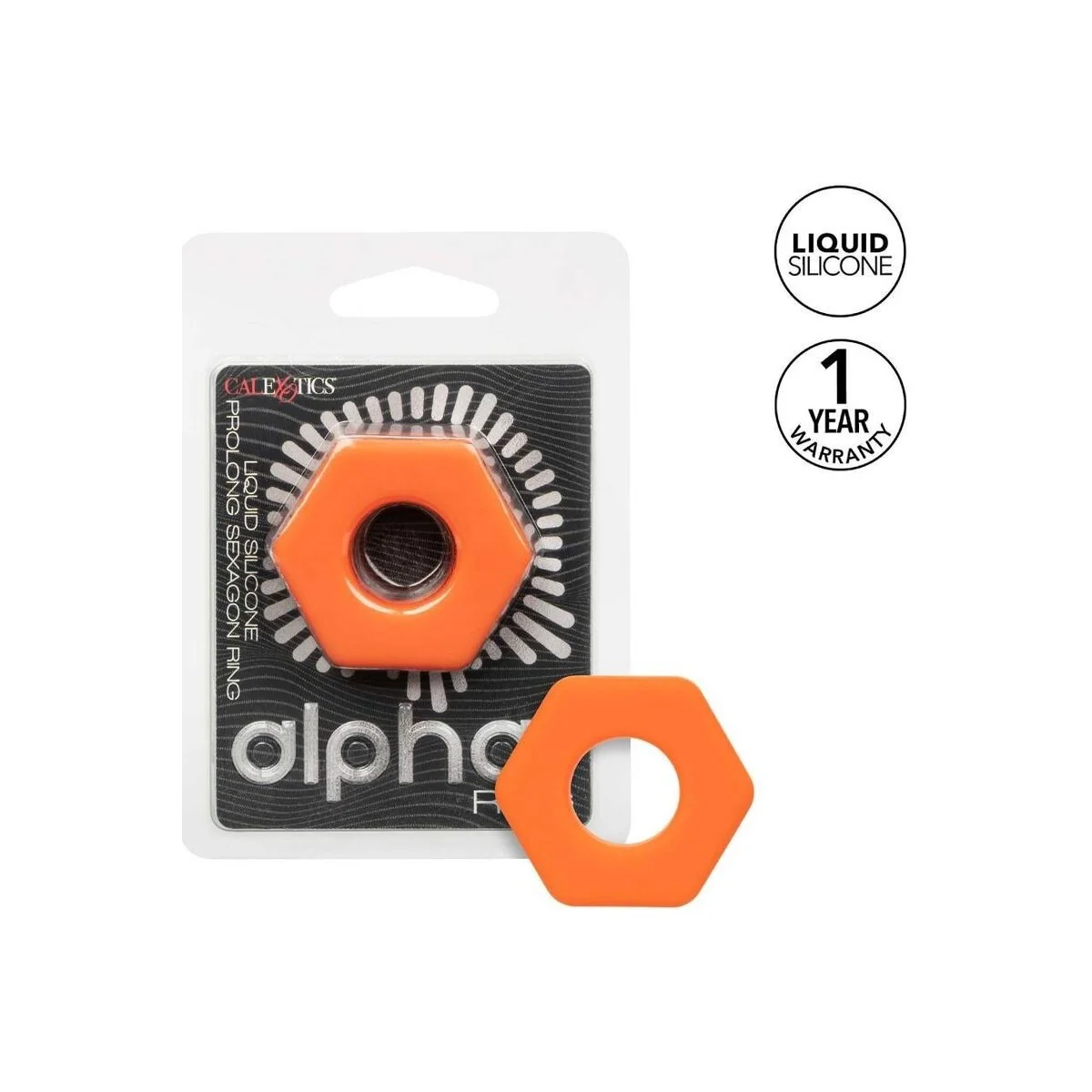 Alpha Prolong Sexagon Ring Orange von Calexotics kaufen | Fesselliebe