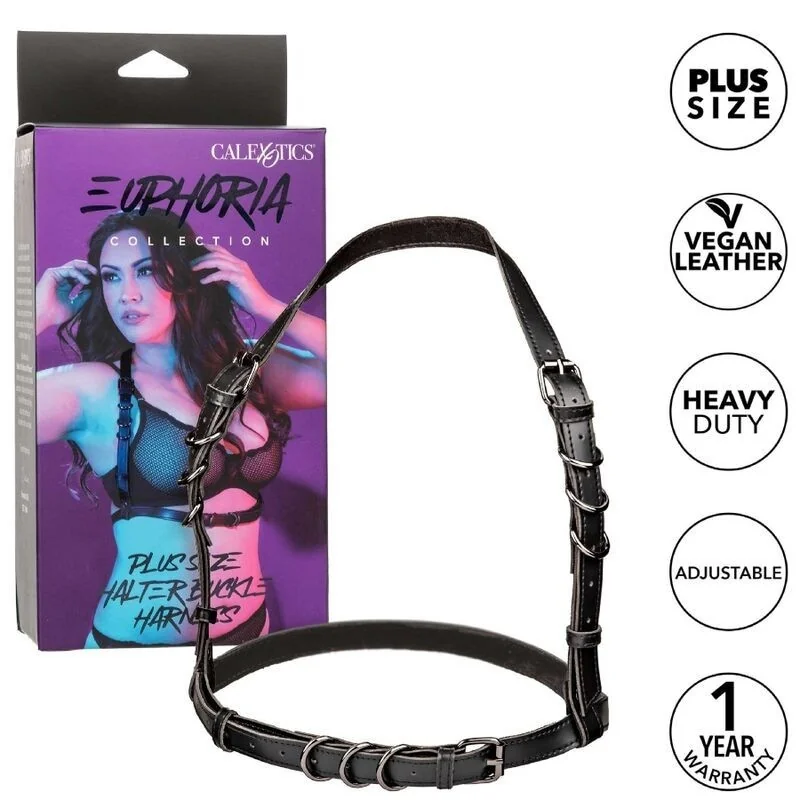 Euphoria Plus Size Halter Buckle Harness Schwarz von Calexotics kaufen | Fesselliebe 2