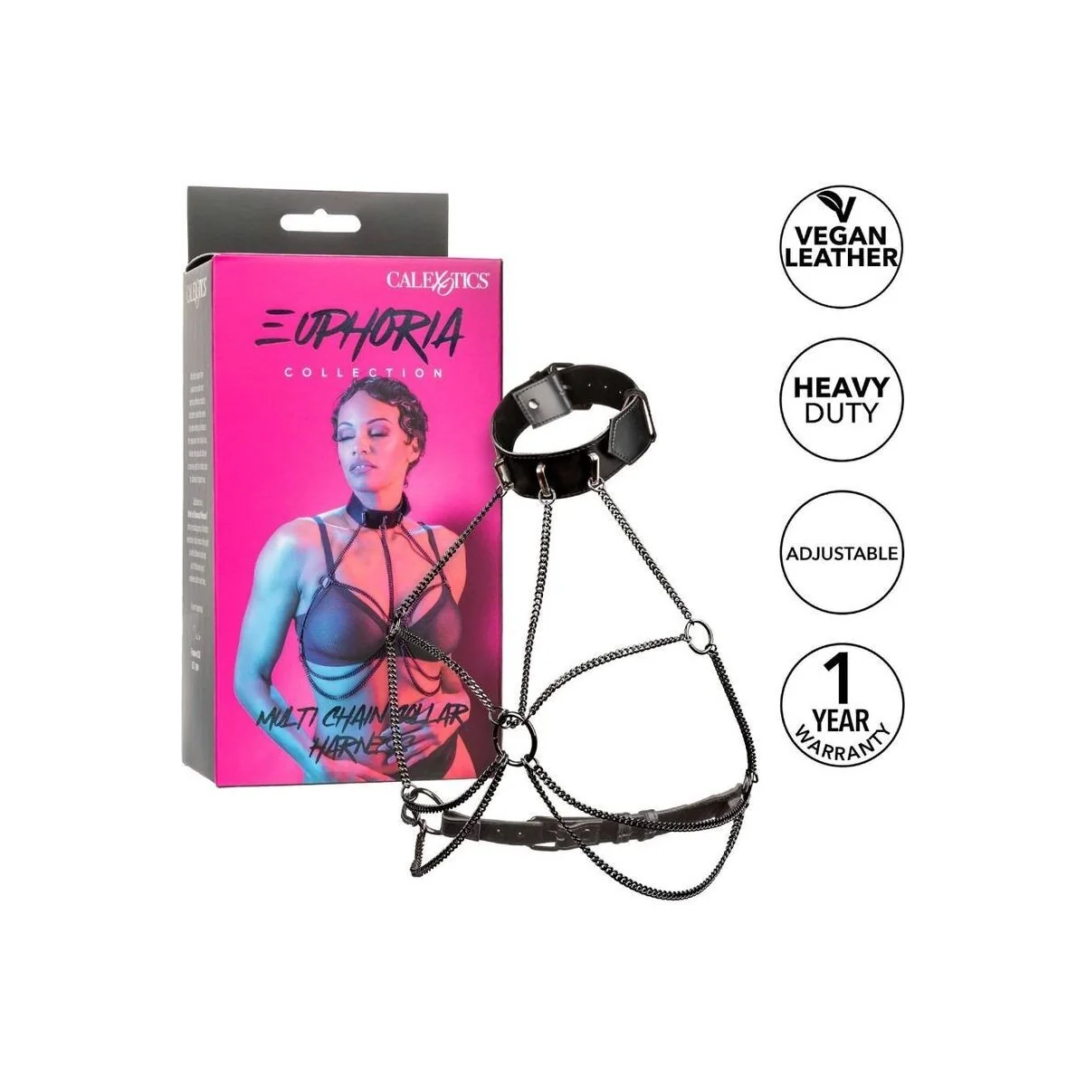 Euphoria Mehrkettenhalsbandgeschirr von Calexotics kaufen | Fesselliebe