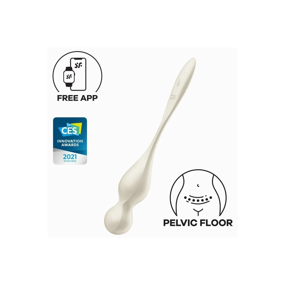 Love Birds Vibrierende Kegel-Kugeln Weiss von Satisfyer Balls kaufen | Fesselliebe