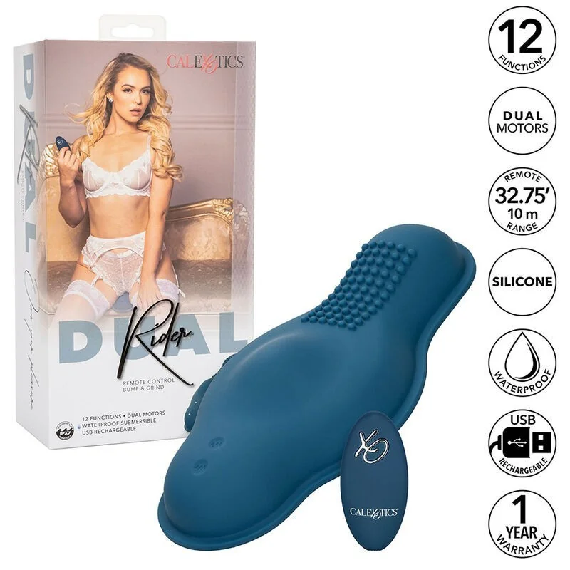 Rider Massager Doppelmotor mit Fernbedienung Blau von Calexotics kaufen | Fesselliebe 2