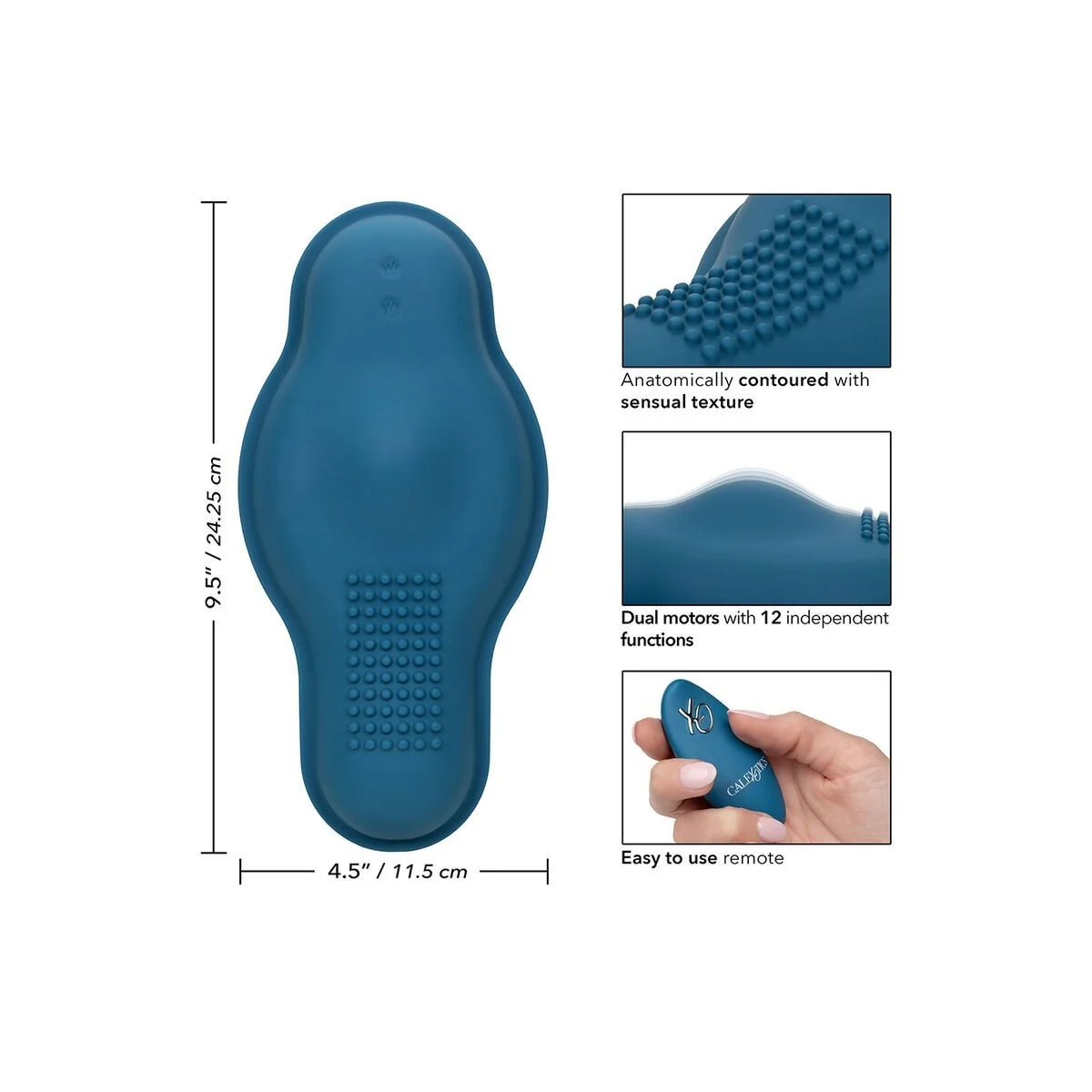 Rider Massager Doppelmotor mit Fernbedienung Blau von Calexotics kaufen | Fesselliebe