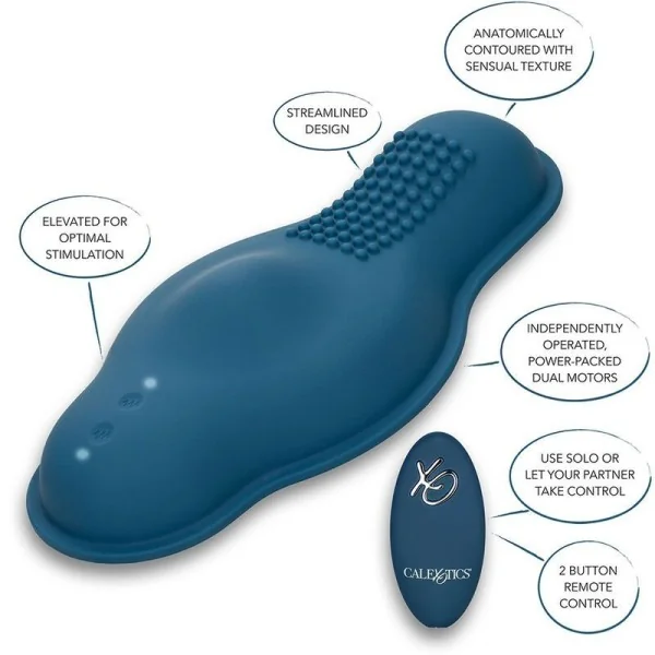 Rider Massager Doppelmotor mit Fernbedienung Blau von Calexotics kaufen | Fesselliebe