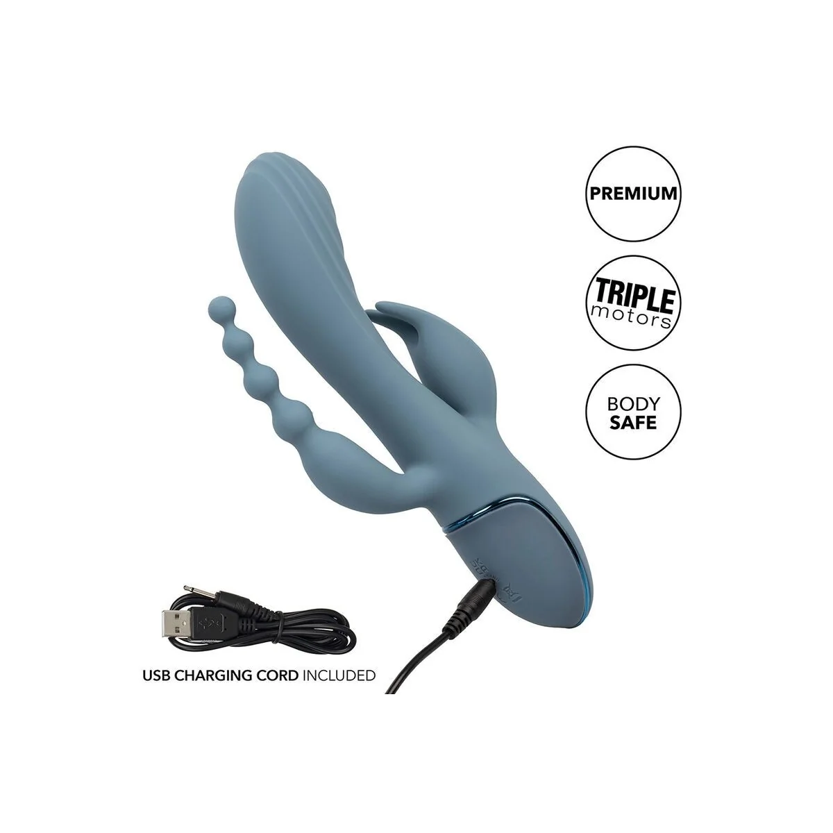Vibrator Triple Ecstasy Grau von Calexotics kaufen | Fesselliebe