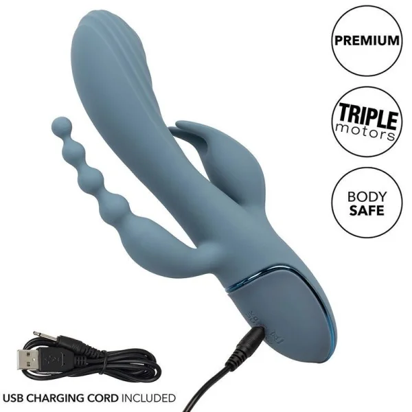 Vibrator Triple Ecstasy Grau von Calexotics kaufen | Fesselliebe
