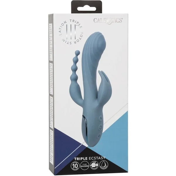 Vibrator Triple Ecstasy Grau von Calexotics kaufen | Fesselliebe