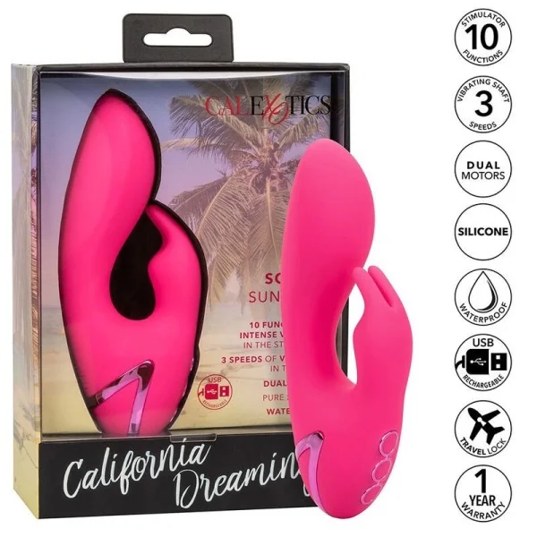 So. Cal Sunshine Vibrator Rabbit Fuchsia von California Dreaming von Calexotics kaufen | Fesselliebe