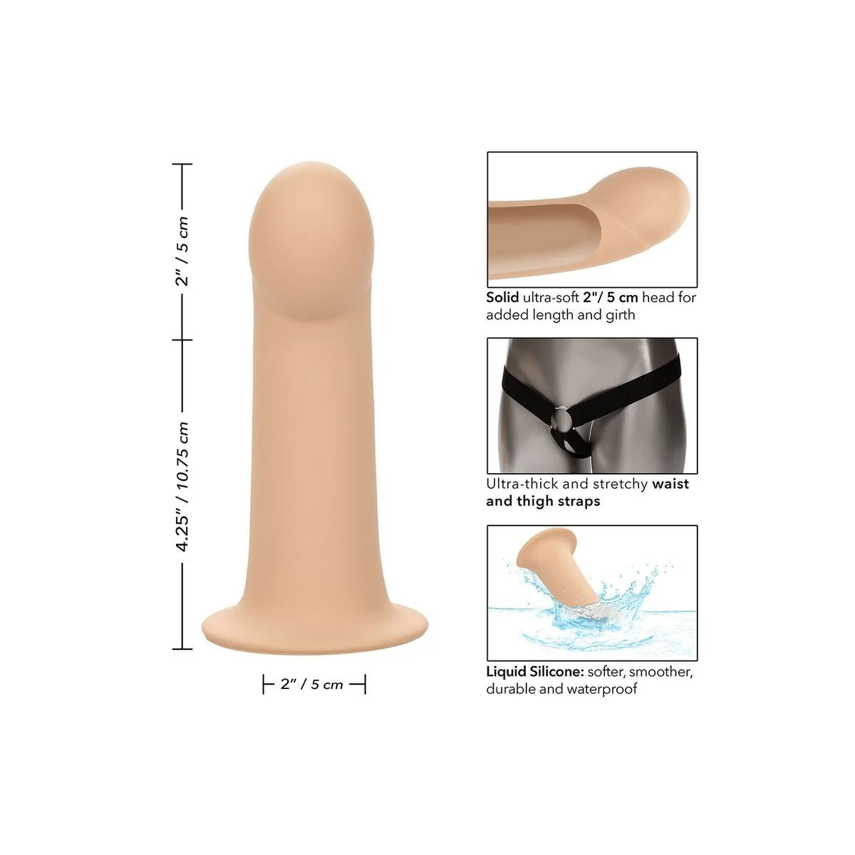 Performance Maxx Extension mit Gurt Light Skin von Calexotics kaufen | Fesselliebe