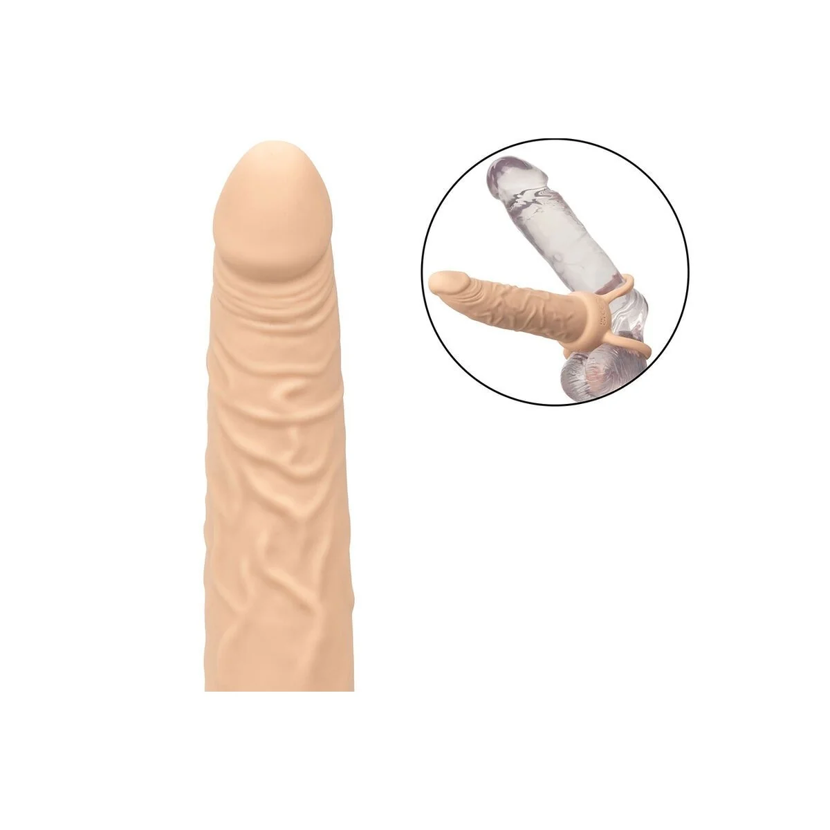 Performance Maxx wiederaufladbarer Dual Penetrator, Helle Beige von Calexotics kaufen | Fesselliebe