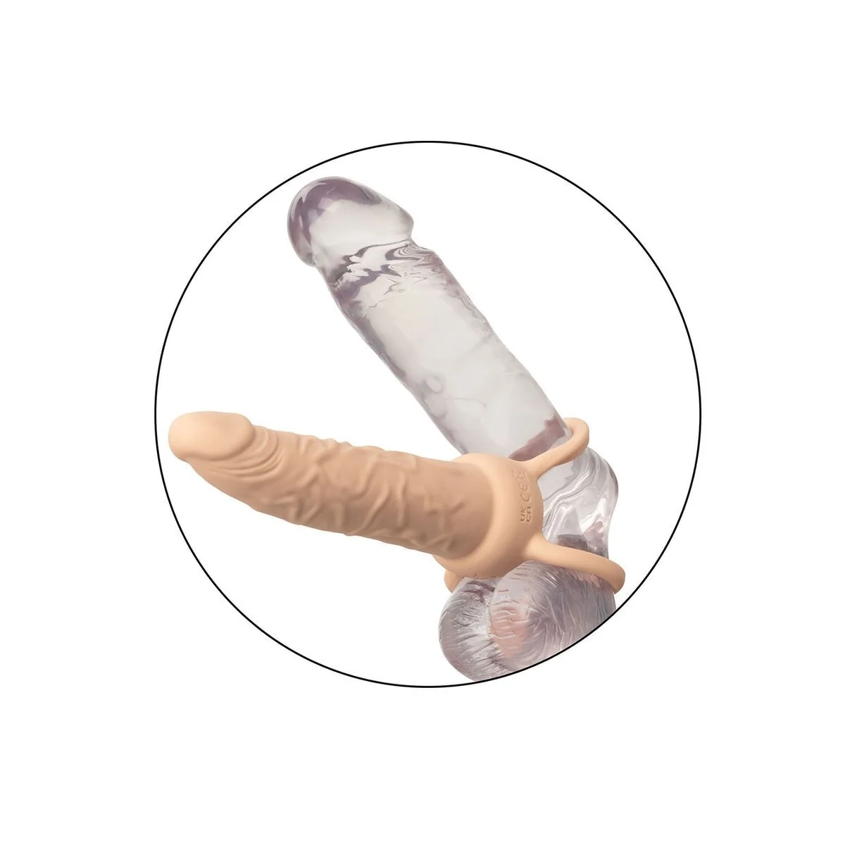 Performance Maxx wiederaufladbarer Dual Penetrator, Helle Beige von Calexotics kaufen | Fesselliebe