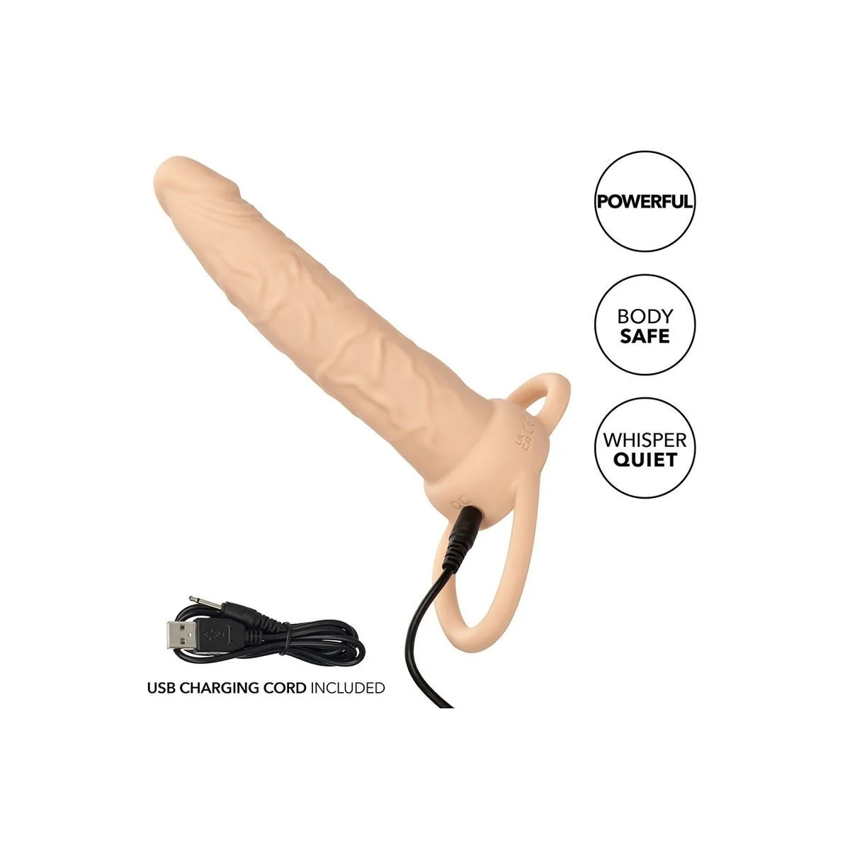 Performance Maxx wiederaufladbarer Dual Penetrator, Helle Beige von Calexotics kaufen | Fesselliebe