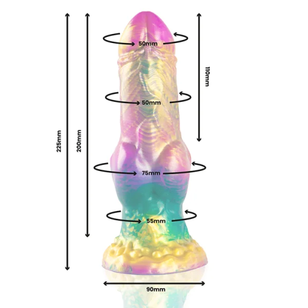 Iris Dildo mit Regenbogenfarbenen Hoden der Vergnügung von Epic kaufen | Fesselliebe