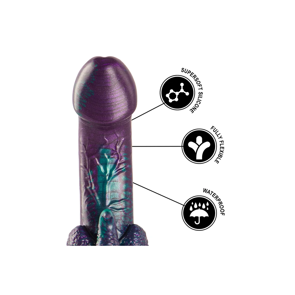 Basilisk Dildo Doppelt Schuppig Vergnügen, Kleine Größe von Epic kaufen | Fesselliebe