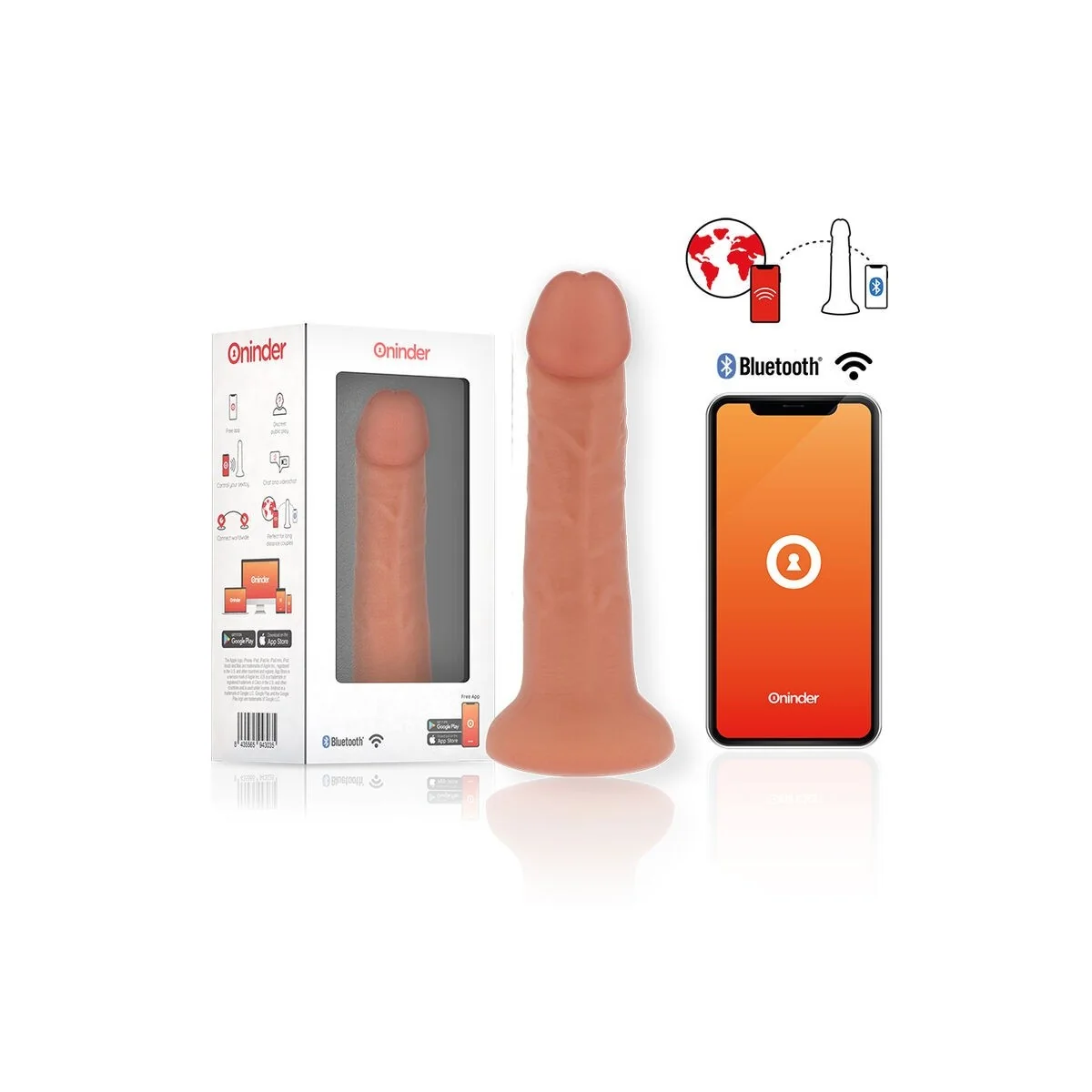 Kleiner Bogotá-Vibratordildo 9 Geschwindigkeiten Natürlich 17.5 cm -O- 4 cm - mit kostenloser App von Oninder kaufen | Fesselliebe
