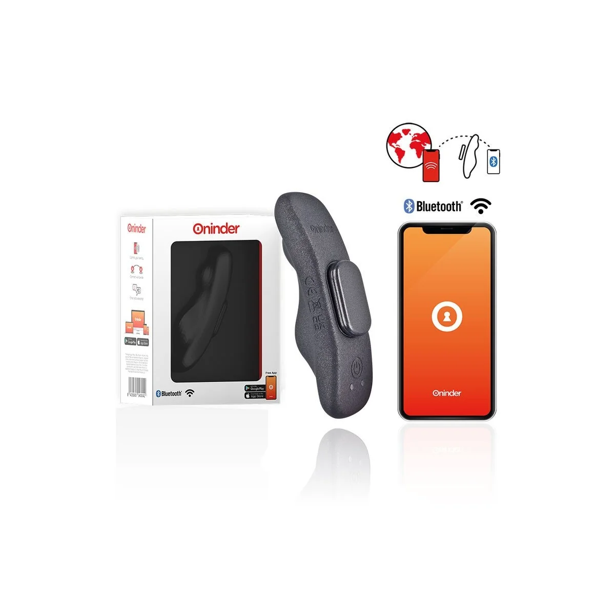 Manila Panty wiederaufladbarer Vibrator 9 Geschwindigkeiten 9,6 cm X 2,6 cm - mit kostenloser App von Oninder kaufen | Fesselliebe