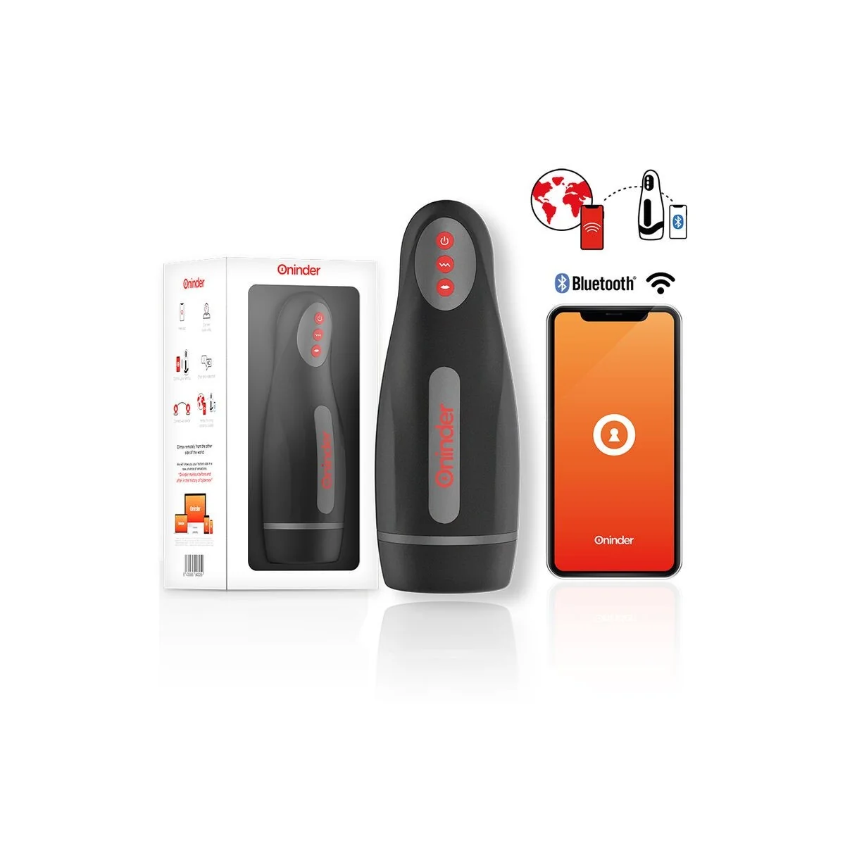 Seoul wiederaufladbarer Männlicher Masturbator mit 10 Geschwindigkeiten - mit kostenloser App von Oninder kaufen | Fesselliebe