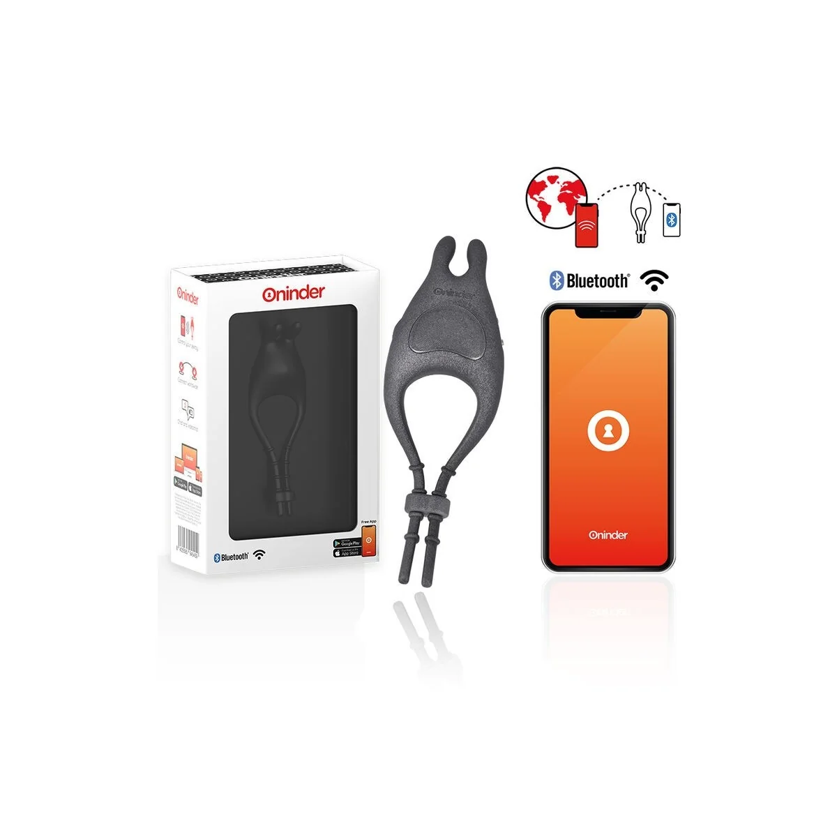 Pampa wiederaufladbarer Einstellbarer Vibratorring mit Klitorisstimulator 10 Geschwindigkeiten - mit kostenloser App von Oninder kaufen | Fesselliebe