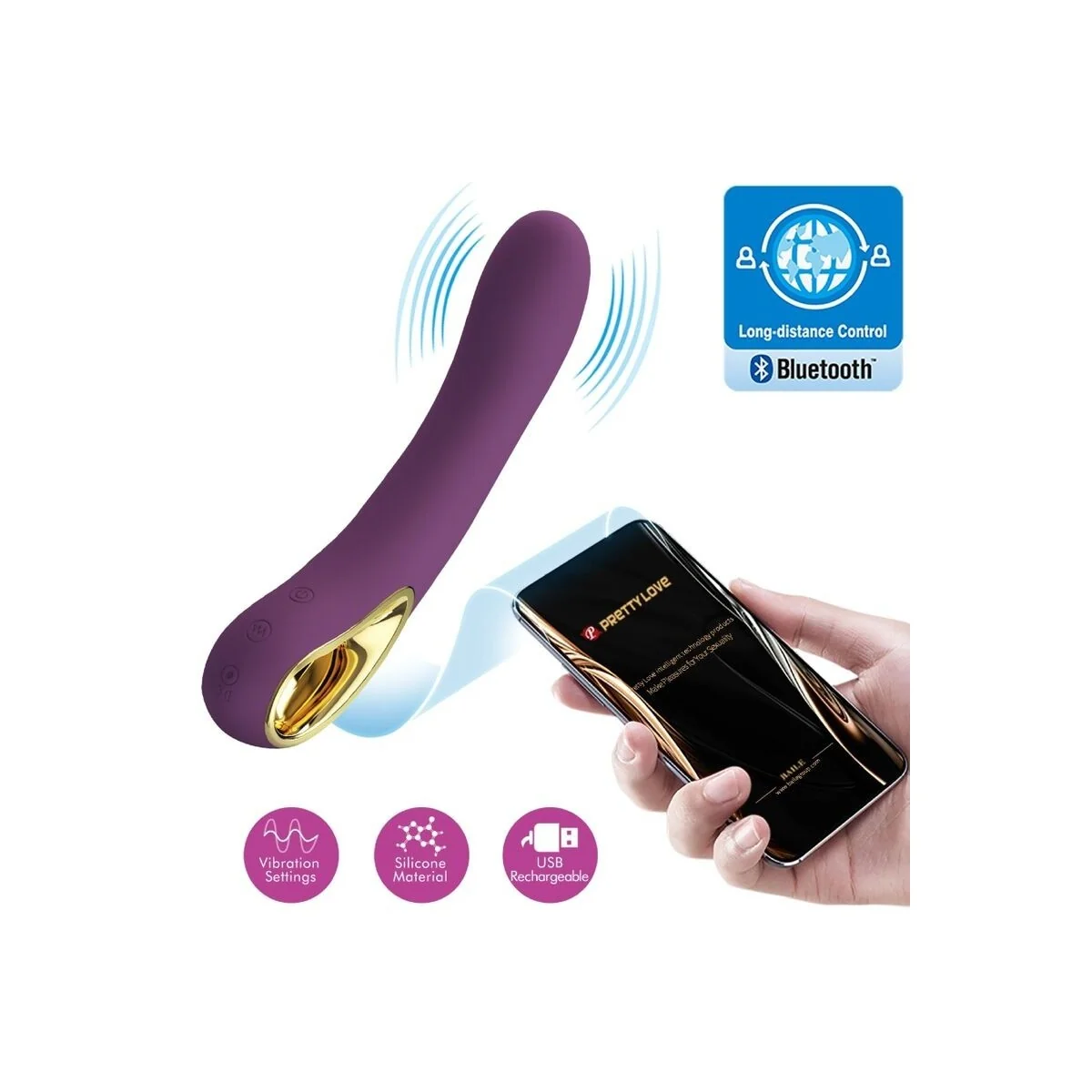 Ethan wiederaufladbarer Vibrator Lila von Pretty Love Smart kaufen | Fesselliebe