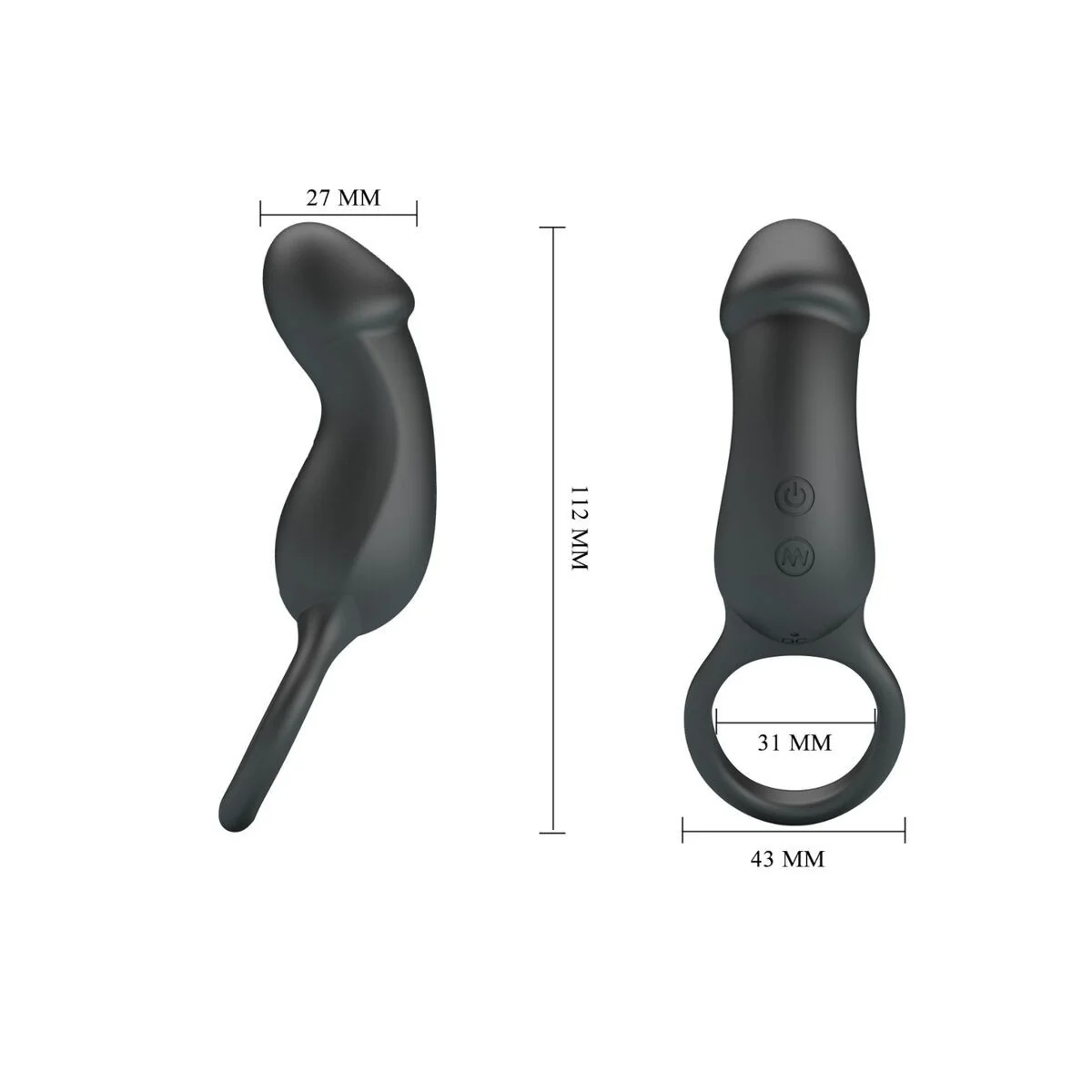 Warren Black Analring & Vibrator von Pretty Love Bottom kaufen | Fesselliebe
